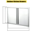 thumbnail image 3 of Puerta doble para cocina exterior 28"x19", acero inoxidable cepillado con manijas empotradas, resistente al clima, 3 of 8