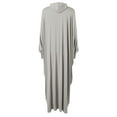 thumbnail image 7 of HJYCHN Elegant Women Abaya Prayer Dress with Hooded Hijab Kaftan Arab Robe for Daily Wear Grey One Size, 7 of 7