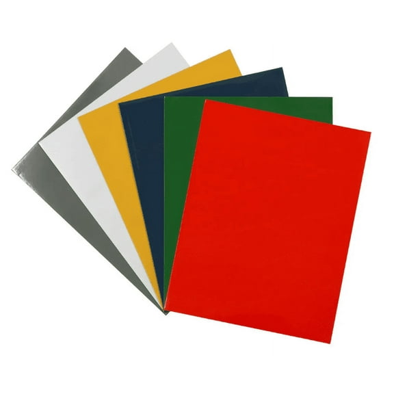 JAM Paper Glossy Two Pocket Folders, Assorted, 6/Pack, Assorted Laid, Back