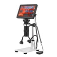 thumbnail image 1 of 7-inch LCD Digital Microscope 1200X Magnification Portable Rechargeable Microscope Video Camera Microscope with Remote Control 8 Adjustable LED Light Digital Magnifier with Holder for Circui, 1 of 7