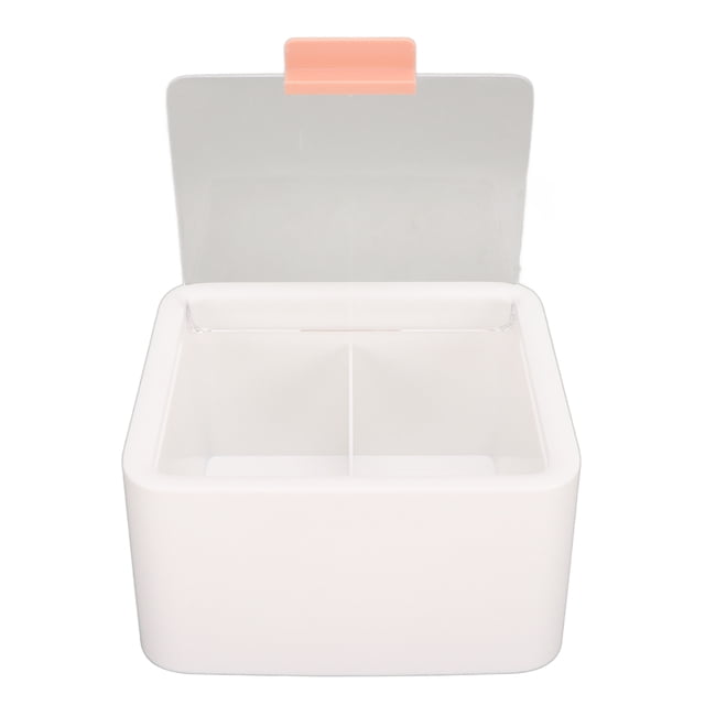 Soporte para almohadillas de algodón, soporte para almohadillas de algodón, 2 organizadores para almohadillas de algodón, soporte para hisopos de algodón, construido para durar