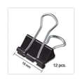 thumbnail image 5 of Binder Clips, Small, Black/silver, Dozen | Bundle of 2 Dozen, 5 of 5