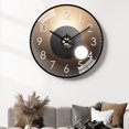 thumbnail image 1 of Reloj de pared colgante digital redondo grande moderno de 30 cm reloj silencioso interior dormitorio sala de estar oficina en casa Hotel tiendas cafe negro Baoblaze Reloj de pared colgante, 1 of 8