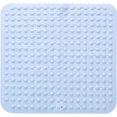 thumbnail image 1 of Alfombrilla de ducha antideslizante, 48 x 48 cm, alfombrilla antideslizante con ventosas, lavable a máquina, cuadrada, azul claro, 1 of 5