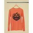 thumbnail image 3 of Dancing Skeleton Pumpkin Halloween Graphic - Women's Long Sleeve, 3 of 4