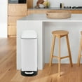 thumbnail image 5 of Trash Can, 3.2 Gallon Trash Bin Stainless Steel, Trash Can with Lid, Soft-Close Step Pedal, Fingerprint-Resistant Kitchen Bathroom Bin, 5 of 8
