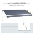 thumbnail image 6 of Retractable Patio Awning 12x8 ft - Outdoor Shade Canopy - Manual Crank - UV & Water Resistant - Dark Gray, 6 of 9