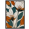 thumbnail image 6 of Framed Canvas Print Abstract Floral Wall Art Boho Botanical Decorative for Living Room Bedroom - 16"x24" BLACK, 6 of 8