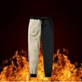 thumbnail image 5 of Mens Winter Fleece Joggers Thermal Sherpa Lined Sweatpants, Lightweight Athletic Pants with Zipper Pockets, 5 of 5