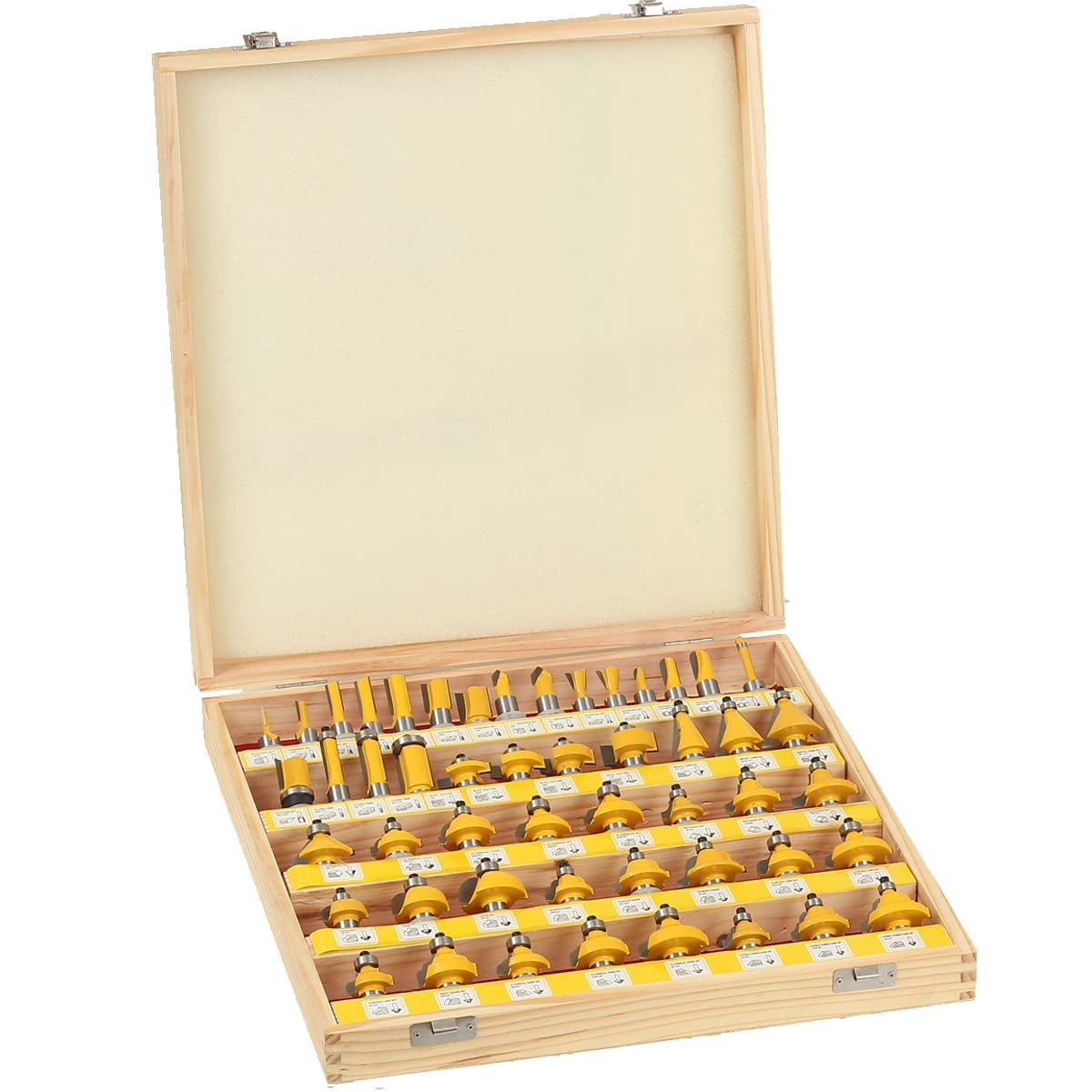 Yonico 50 Bits Professional Quality Router Bit Set C3 Carbide 1/4" Shank Yonico 17504