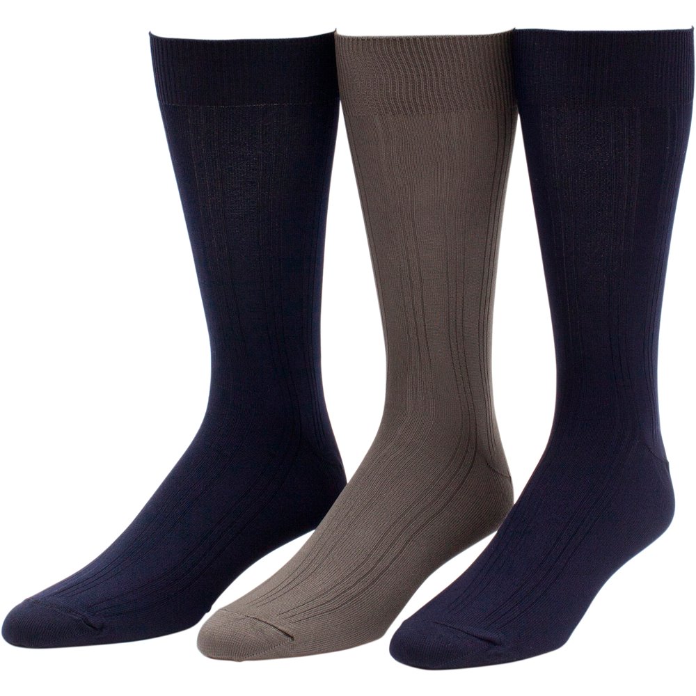 Men's Nylon Ribbed Crew Socks