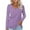 Purple, variant on Oalirro Womens Long Sleeve Tops Solid V Neck Tops for Women Going Out Fall and Winter Purple Shirt
