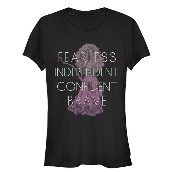 Junior's Brave Fearless Merida Graphic Tee Black Small