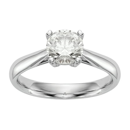 1.25 Ct Certified Diamond - Radiant Fire? Certified Lab Grown 1/2 Ct Round Diamond Solitaire Engagement Ring, SI2 clarity, D E F color, in 14K White Gold
