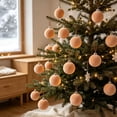 thumbnail image 3 of Bxaolu 12Pcs Velvet Christmas Ball Ornaments, Flocked Christmas Tree Balls Bulk, Plastic Decorative Hanging Ornaments for Xmas Holiday Decor, 3 of 7