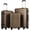 Brown, variant on Coolife Luggage Sets, 3 Piece Hard Shell Suitcase Set with Spinner Wheels, Expandable Large Checked Luggage, Lightweight Rolling Carry On with TSA Lock Blue