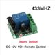 thumbnail image 4 of 20PCS DC 12V Canal Único 433 MHZ Tablero de Control de Interruptor Inalámbrico Módulo de Botón de Transmisor de Relé de Control Remoto, 4 of 5