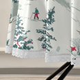 thumbnail image 5 of 60 Inch Round Tablecloth with White Lace Trim Fall Table Cover for Elegant Dining Decor Vintage Christmas Winter Scene, 5 of 8