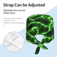thumbnail image 4 of Kdxio Green Lightning Pattern Turban Hat for Women Men Comfortable Adjustable Cleaning Working Cap with Sweatband, 4 of 8