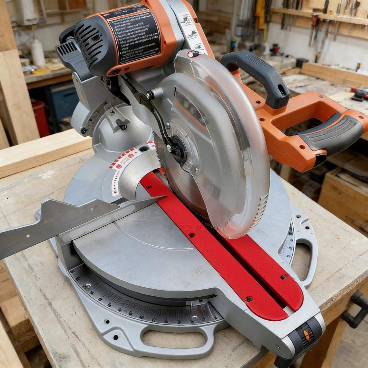 Miter Saw Throat Plate Compatible with Ridgid MS1290LZA and with MS1290LZ1 Model, Precision Zero-Backlash Accessory(4Pcs)