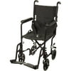 Drive Aluminum Transport Chair, 17 inch Black