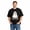 Black-64, variant on Men's Cotton T-Shirt, Full Moon Features Retro Graphic Crew Neck Short Sleeve Tee for Halloween Party