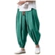 thumbnail image 2 of Pantalones largos para hombre, informales, para uso diario, para exteriores, playa, holgados, ligeros y transpirables, de poliéster., 2 of 3