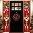 thumbnail image 2 of Merry Christmas Nutcracker Banners  Nutcracker Christmas Decorations  Life Size Soldier Model Nutcracker Banners for Front Door Porch Decor, 2 of 6