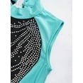 thumbnail image 6 of iiniim Kids Girls Sparkly Rhinestone Sleeveless Gymnastics Leotard Skating Jumpsuit 6-16 A Green 10, 6 of 7