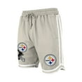 thumbnail image 2 of Men's New Era Light Beige Pittsburgh Steelers Stone Multi Patch Shorts, 2 of 5