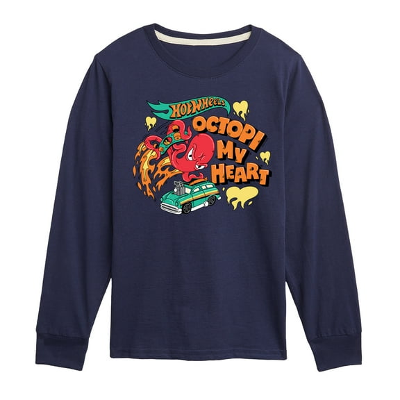 Hot Wheels - Octopi My Heart - Toddler & Youth Long Sleeve Graphic T-Shirt