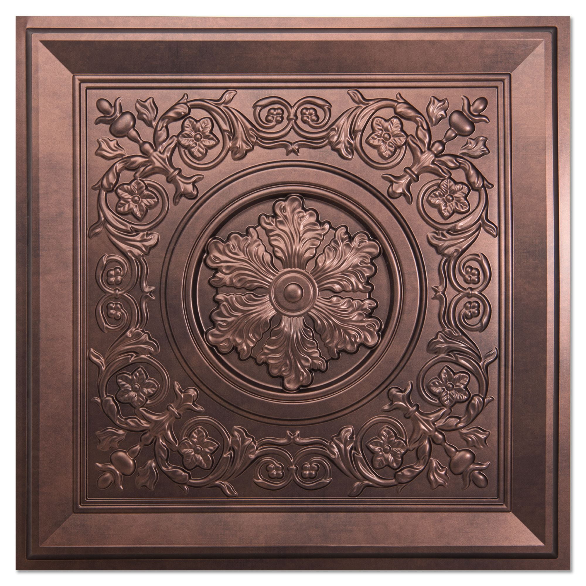 24"x24" Drop Ceiling Tiles, Waterproof Ceiling Panels, Vintage Style 3D Wall Panels,12-Pack