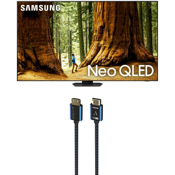 Samsung QN98QN90DAFXZA 98 Inch Neo QLED TV with 4K AI Upscaling and an Austere 5S-4KHD2-2.5M V-Series 2.5m Premium 4K HDR HDMI Braided Cable (2024)