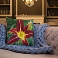 thumbnail image 4 of Burnt Orange Daylily Premium Pillow with White Back, 4 of 10