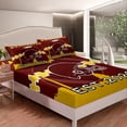 thumbnail image 4 of Erosebridal Football Bed Sheets Set Queen,Sports Football Fans Sheet Set,Football Team Sheets,Sports Football Fans Flat Fitted Sheet with 2 Pillow Shams(Washington), 4 of 6