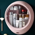 thumbnail image 3 of DOLITY Wall Mounted Makeup Storage Box Cabinets NO DRILLING for Bathroom SAVE SPACE Pink, 3 of 9