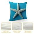 thumbnail image 4 of COMIO Starfish Pillow Covers Coastal Coral Nautical Blue Seas Throw Pillow Home Decor for Bedroom Living Room Sofa Decorative Pillow case Square Cushion Cover, 4 of 5