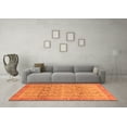 thumbnail image 3 of Ahgly Company Indoor Round Oriental Orange Traditional Area Rugs, 6' Round, 3 of 4