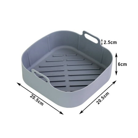

16/19/22CM Silicone Air Fryer Pot Tray BBQ Barbecue Pad Plate Airfryer Oven Baking Mold Pot Food Safe Reusable Kitchen Accessory