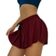 thumbnail image 3 of Pantalones cortos de Yoga con cordón en la cintura, dobladillo con volantes, secado rápido, 2 en 1, pantalones cortos atléticos de doble capa para mujer, para entrenamiento físico y correr, 3 of 5