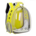 thumbnail image 2 of Portable Pet Travel Backpack, Breathable Cat Backpack Carrier for Dogs, Puppy , Waterproof, Transparent,  Rucksack , Yellow, 2 of 8