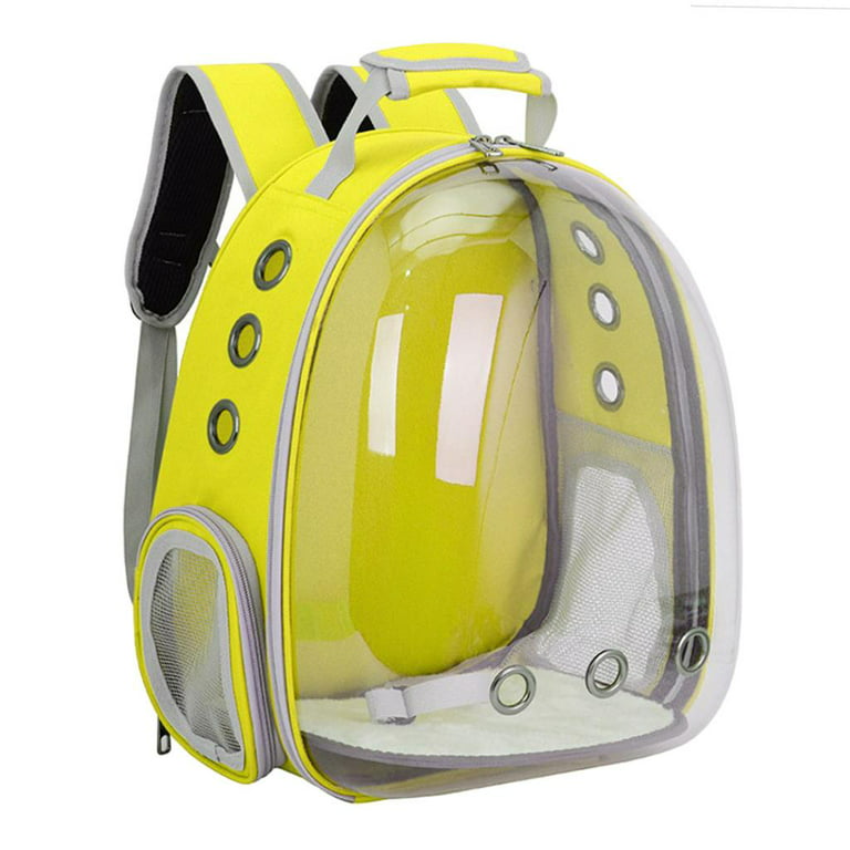 Premium Cat Backpack Carrier, Large Bubble , Portable Ventilated Cat Small  , Outdoor Waterproof Bag , Green 33x27x44cm