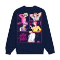 thumbnail image 3 of Pop cazadora para niña Round-Neck Sweatshirt,Soft Streetwear Pullover,Cute Long Sleeve Sweatshirt for Fall Winter （Navy）, 3 of 4