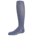 thumbnail image 3 of MeMoi Ribbed Shimmer Cotton Blend Tights - Girls - Female, 8, Charcoal, 3 of 4