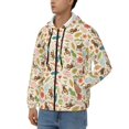 thumbnail image 3 of Vsdgher Monkeys in the Jungle Mens Hoodies Zip Hoodie, Hoodies for Men, Zip-up Hooded Sweatshirt-, 3 of 5