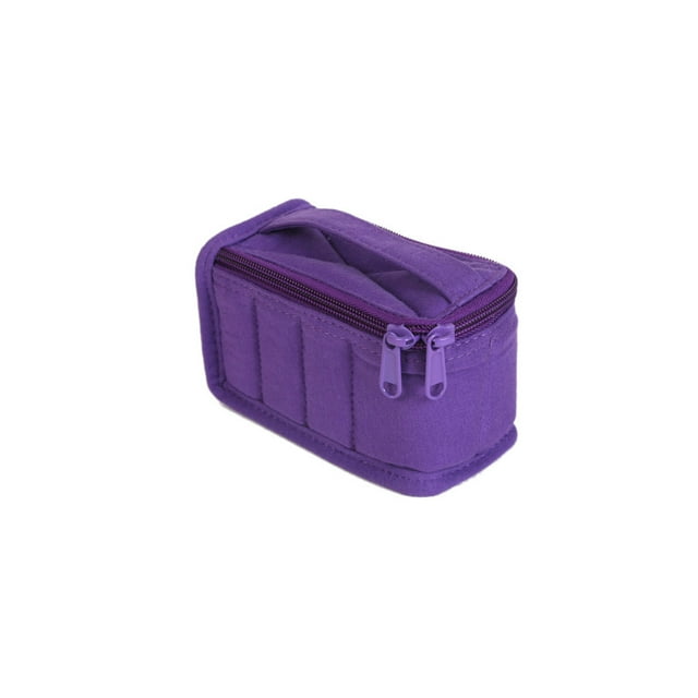 Billuyoard Neceser de viaje con asa, bolsas de almacenamiento de herramientas cosméticas, organizador de embalaje de artículos diversos para el Almacenamiento y organización del hogar Púrpura
