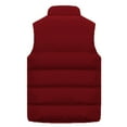 thumbnail image 5 of Blekii Men's Sleeveless Puffer Vest, Solid Color Quilted Insulated Layer, Zipper Front Collarless Top, Unisex Winter Fashion Vest, Light Warmth for Layering, Versatile Piece for, 5 of 5