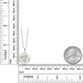 thumbnail image 2 of Gem Stone King 925 Silver and 10K Yellow Gold White Lab Grown Diamond Pendant Necklace for Women | 1.24 Cttw | Oval 6X4MM | DEF Color | VVS-VS Clarity | With 18 inch Chain, 2 of 4