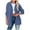 Dark Blue, variant on IROINNID Women's Short Woolen Jacket Solid Color Long Sleeve Casual Pockets Casual Coat Cardigan, Light Blue