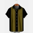 thumbnail image 2 of Male Summer Casual Print Plus Size Shirt Short Sleeve Turn Down Collar Shirt, 2 of 4